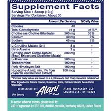 alani nu preworkout +