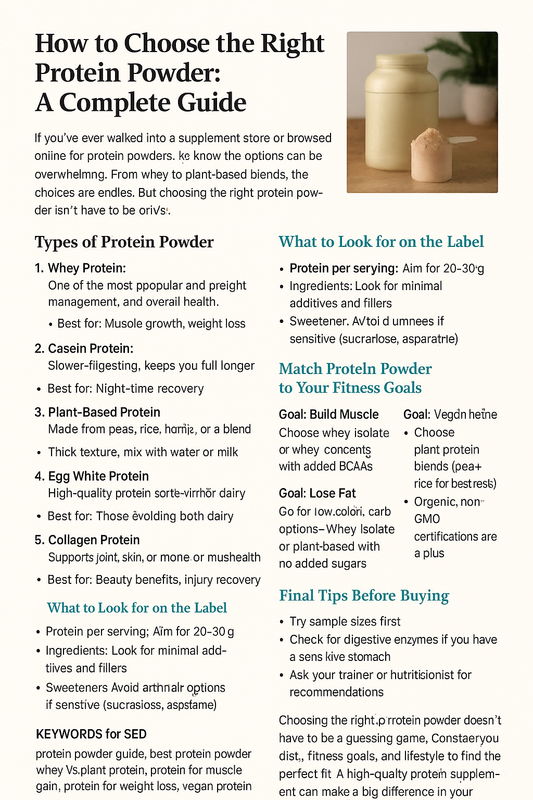 How to Choose the Right Protein Powder: A Complete Guide