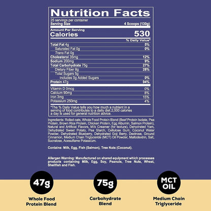 MRE Reemplazo de comidas Proteína de alimentos integrales